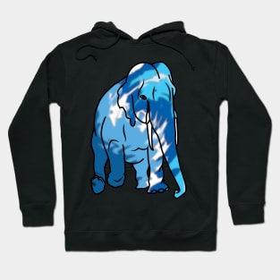 Tie dye blue elephant Hoodie